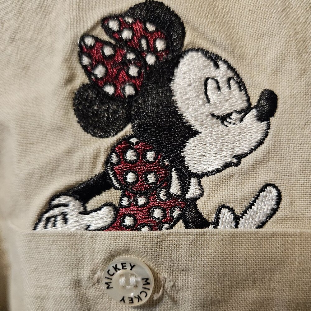 Disney Limited Jerry Leigh Whimsical Safari Mickey & Minnie Kiss Shirt Sz L - Picture 3 of 14